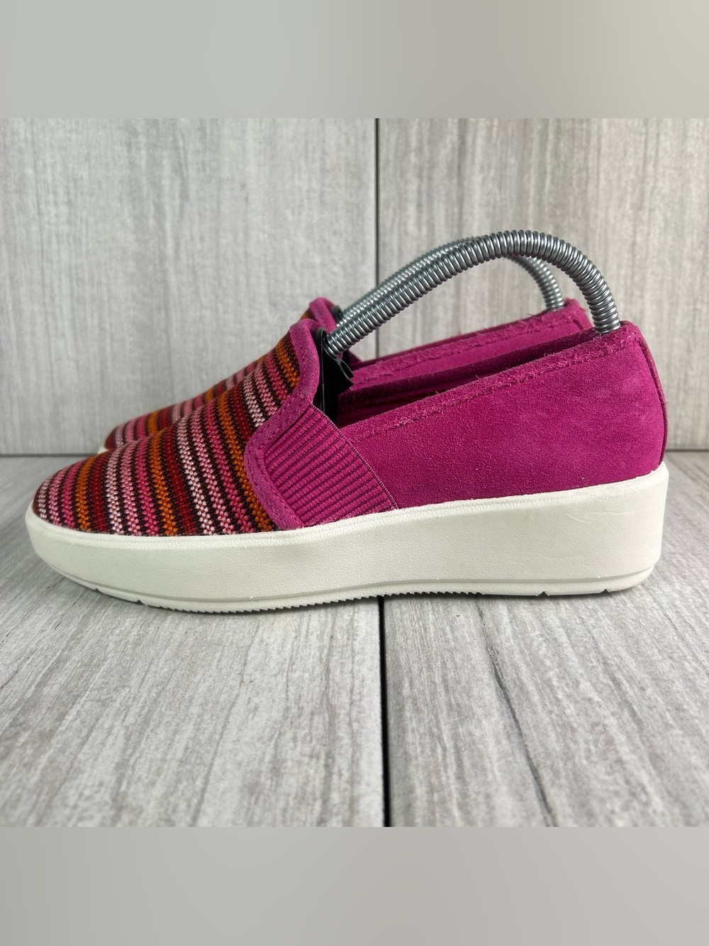 Clark’s Layton Petal Pink Knit Slip-On Mule Comfort Shoe Women's Size 6.5 - Picture 3 of 10